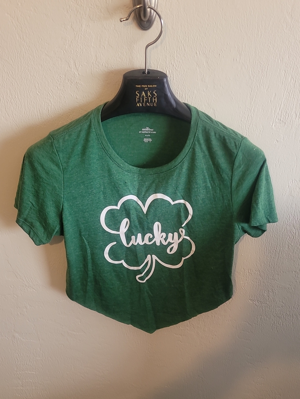 Sexy Lucky Clover Green Crop Tee -